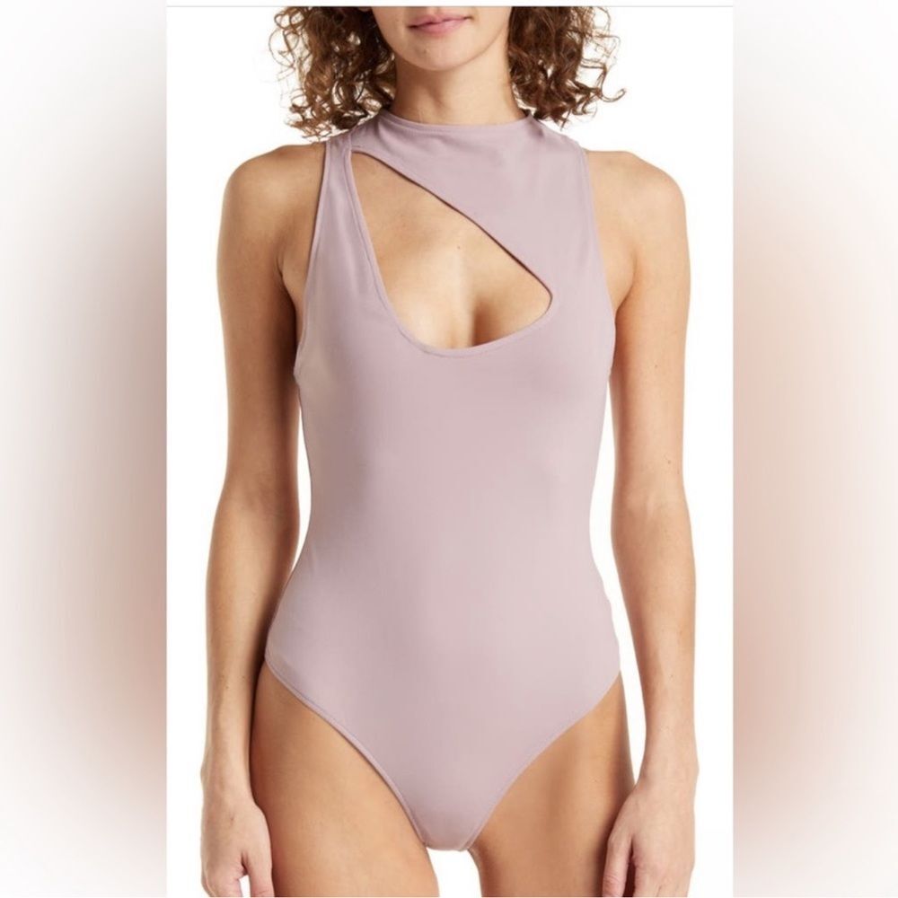 Free People bodysuit Sleeveless Tank XS cutout sexy Pink Purple festival concert